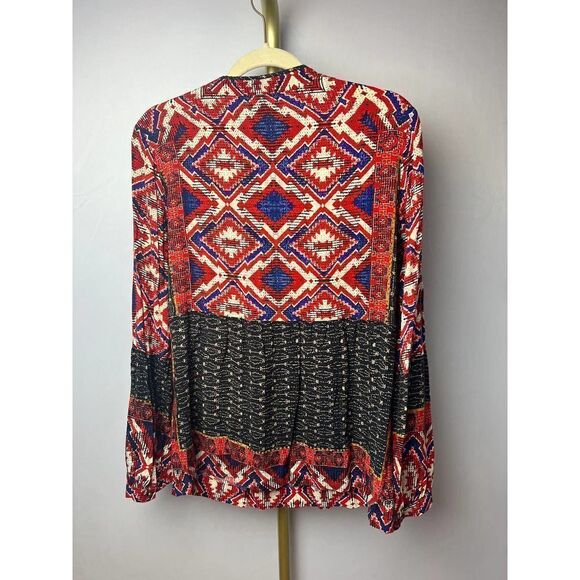 Anthropologie Twelfth Street By Cynthia Vincent Boho Top Sz. L - Picture 6 of 7
